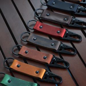 Gantungan Kunci Kulit Kuda Gila Antik Kualitas Tinggi Gantungan Kunci Mewah Kustom Unik - Product Image 1