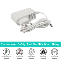 Transformateur blanc 12 volts AC/DC 55x21 mm, adaptateur d'alimentation à découpage 12W, prise EU 1A