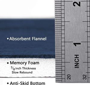 Non-Slip Memory <b>Foam</b> Eco-Friendly <b>Waterproof</b> Bathroom Floor Mat Machine Made Water Absorbent Solid Pattern PVC Polyester - Product Image 4
