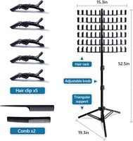 Support de tressage de cheveux transfrontalier pour tresses africaines, sur pied, rétractable, outil de coiffure