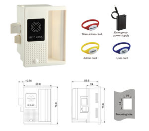 Mk720 rfid <span class=keywords><strong>swipe</strong></span> טכנולוגית חדר כושר מנעול נגד גניבה אחסון כושר עם דלת עץ - Product Image 3