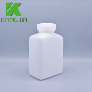 시약 HDPE 바이알용 고급 <span class=keywords><strong>500</strong></span> ML 화학 플라스틱 사각 병 나사 캡 100% 누출 방지 공장 직접 공급 - Product Image 2