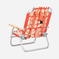 Chaises longues pliantes de camping et de plage 2026 avec logo personnalisé, style bohème, accoudoirs en bois et métal, pour l'extérieur