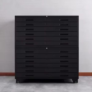 Steel Flat File Cabinet with Drawers for Home Office Workshop School Metal Plan <b>Storage</b> of Maps <b>Drawings</b> and Rental Drawers - Product Image 1