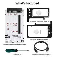 Station d'accueil GPU compatible Thunderbolt TH3P4G3 améliorée, charge PD 85W, station d'accueil 40 Gbps pour ordinateur portable, carte graphique externe