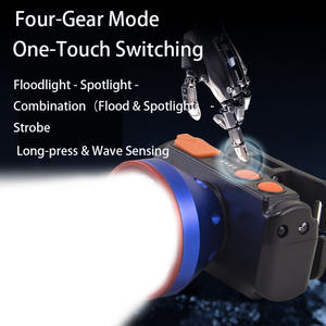 Lampe frontale extérieure à LED ultra-lumineuse, 8+1 modes, en alliage d'aluminium, étanche IP54, batterie <span class=keywords><strong>rechargeable</strong></span>, faisceau réglable, détection de mouvement - Product Image 2