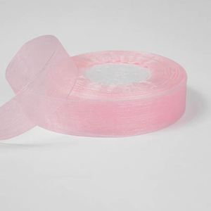 Ruban en organza transparent de 2,5 cm de largeur et de couleur personnalisée pour l'emballage de boîtes cadeaux et la décoration de faveurs de mariage, 50 yards/rouleau - Product Image 3