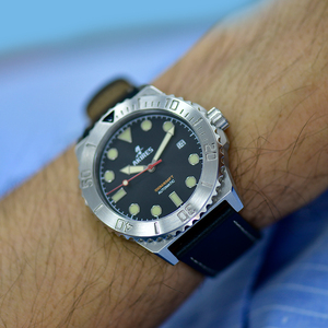 Reloj mecánico importado de hora de salto para hombre, carcasa de acero inoxidable, correa de cuero, gran oferta, reloj automático analógico de buceo, 41mm Miyota - Product Image 4