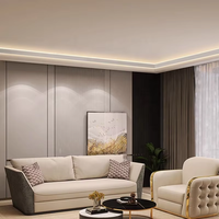 6000 Series LED Luminous Top Corner Line Lamp Angle d'angle intérieur à fente libre pour les plafonds de salon Plâtre exposé Métal