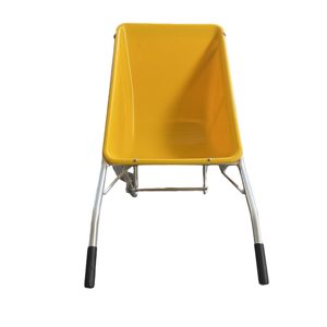 Japon Tarzı Alüminyum Tek Tekerlekli El Arabası Sarı Plastik Tepsili İnşaat ve Bahçe Kullanımı İçin - Product Image 4