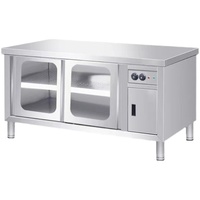 Réchauffeur de vaisselle électrique commercial Circulation d'air chaud établi intégré en acier inoxydable pour cantine Restaurant hôtel fournitures