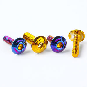 Accessoires de moto - Nouveau modèle de vis triangulaires modifiées en titane brûlé et acier inoxydable 304 bleu brûlé - Product Image 4