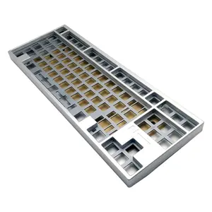Custom mechanical keyboard precision stainless steel machined kit full CNC aluminum housing 65 keys hot swappable keys