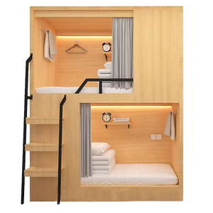 เตียงแคปซูลไม้ดีไซน์ทันสมัย โรงแรม หอพัก โรงงาน ขายส่ง เตียงสองชั้นสำหรับผู้ใหญ่ ใช้ในห้องนอน อพาร์ทเมนต์ และโรง<span class=keywords><strong>พยาบาล</strong></span> - Product Image 2