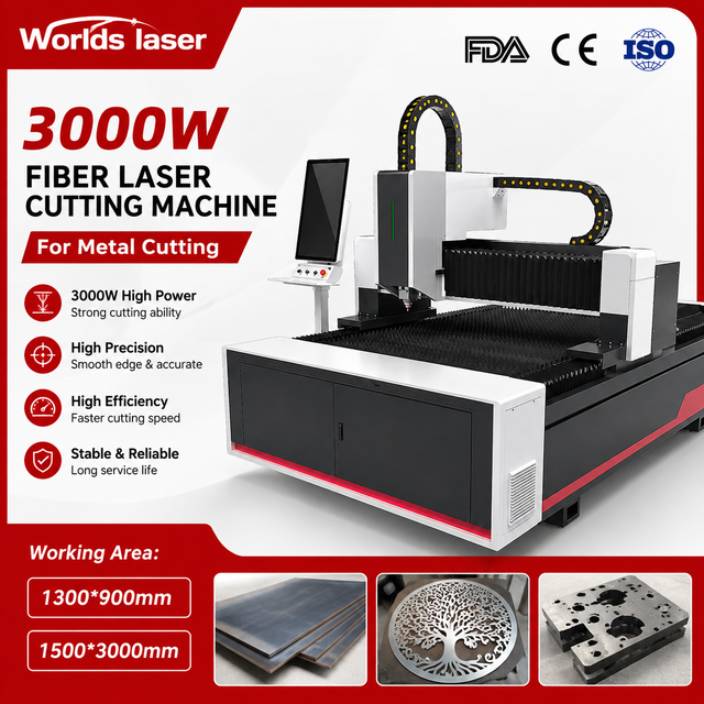 3000W Fiber Laser Cutting Machine CNC Metal Sheet Cutting Machine Factory Direct Supply