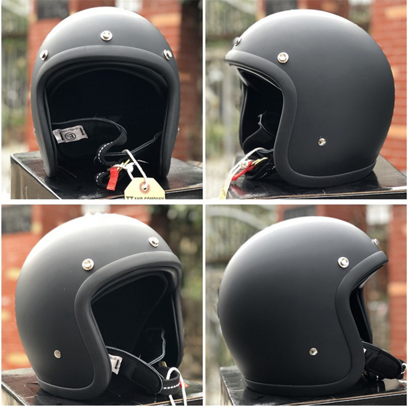 500tx Retro Vintage Jet Half Open Face Motorcycle Helmet in