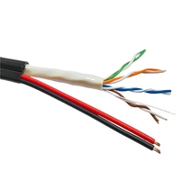 Câble Ethernet Cat5e UTP à conducteurs solides et torsadés CCA CCS 4 paires, faible interférence, haute vitesse, bobine de 100 m, boîte de 305 m, résistant aux UV