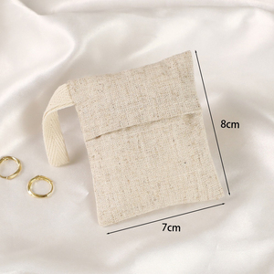 Custom Logo High Quality Cotton Canvas Bag Jewelry <b>Drawstring</b> <b>Pouch</b> Bag Jewel Gift Packaging Bag - Product Image 4