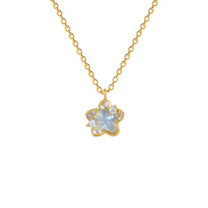 Chaîne en acier inoxydable mignon brillant résine Zircon étoile pendentif colliers pour femmes filles joli collier accessoires bijoux cadeaux - Product Image 5