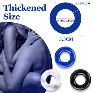 <span class=keywords><strong>3</strong></span> Pcs Paket Cincin Penis Triple Cock Ring Set Pria, Peningkat Ereksi, Tahan Lama, TPE Elastis, untuk Masturbasi Pria - Product Image 3