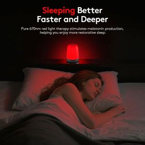 670nm Red <b>Light</b> Therapy Night <b>Light</b> for Sleep Bedside Sleep Aid Lamp Relaxing Night Lamp for Bedroom Use - Product Image 2