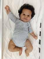 20 pouces réaliste peau noire Reborn bébé poupée Maddie fille doux tissu corps réaliste afro-américain mode poupée modèle bricolage jouet