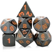 Grosir kustom Metal D20 permainan D & D Polyhedron Dnd Set dadu Rpg