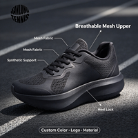 Chaussures de course personnalisées en mousse supercritique pour hommes, légères, respirantes, avec empeigne en mesh, baskets de marathon, chaussures de course avec plaque en carbone