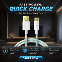 Câble USB C tressé à charge rapide, câble de données Type C pour iPhone, téléphone Android, appareil photo, ordinateur