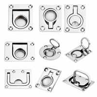 Anneau de tirage encastré rond de 55 mm en acier inoxydable AISI 316, quincaillerie marine, anneau de tirage encastré pour trappe de bateau, accessoires de yacht