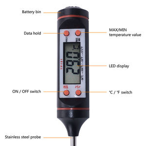 Thermomètre de cuisine numérique <span class=keywords><strong>professionnel</strong></span> tp101 Barbecue eau huile <span class=keywords><strong>cuisson</strong></span> 304 sonde en acier inoxydable viande thermomètres alimentaires - Product Image 5