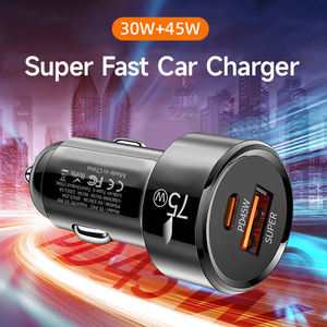ที่ชาร์จในรถยนต์ USB Type-C กำลังไฟ 75W PD ชาร์จเร็วพิเศษ QC3.0 สำหรับโทรศัพท์มือถือ/หูฟัง - Product Image 3
