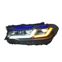 Pièces automobiles SJC, phare de haute qualité pour BMW Série 5 G30 G38 18-20, jaune et blanc, double couleur, style laser, phare avant