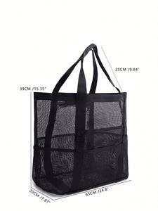 Sacs de plage personnalisés en maille pour jouets de camping, sacs de plage isothermes surdimensionnés à fermeture éclair, sacs de natation, sacs de plage - Product Image 3