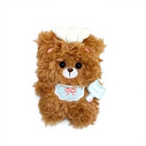 Cartoon Chef <b>Bear</b> Plush Key Chain Soft Long Plush Stuffed Pendant Bag Charm Backpack Decoration - Product Image 2