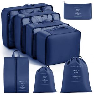 6 PCS du lịch lưu trữ Bag Set cho quần áo gọn gàng Organizer Vali Pouch du lịch Organizer Bag trường hợp giày đóng gói Cube Túi - Product Image 1