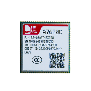 Module SIMCOM A7670E-FASE LGA LTE Cat1 de qualité industrielle, multi-bandes, GPRS, EDGE, GPS, 24 × 24 × 2,3 mm, puce sans fil compacte M2M IoT - Product Image 1