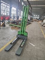 Gerbeur semi-électrique 1000 kg de charge maximale, hauteur de levage 800-1600 mm, batterie lithium-ion, transmission intégrale, terrain accidenté, fourche en acier allié