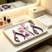 Ensemble d'outils professionnels pour manucure et pédicure violet pour la maison et le salon