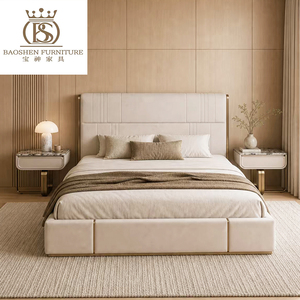 BS Letto Moderno di Lusso Imbottito King Size, Set di Mobili per Camera da Letto per Villa e <span class=keywords><strong>Hotel</strong></span>, Soluzione Completa - Product Image 2