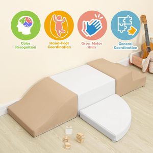 Bloques de Espuma Antideslizantes con Cierre de Velcro para Niños, 4 Piezas, Equipo de Juego Suave, Juguetes de Escalada de Lujo para Niños Pequeños, para Interiores - Product Image 2