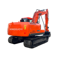 Excavatrice sur chenilles XINGGUOYI DX150LC-C, moteur Cummins en option, forte force de creusement, pour l'exploitation minière et la démolition de roches
