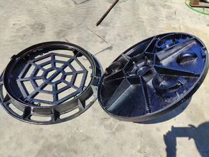 맞춤형 연성 철제 맨홀 뚜껑 단조 원형 패턴 맨홀 뚜껑 하수도 주조용 - Product Image 6