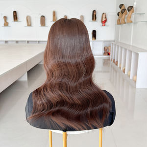 Topper de cheveux humains 100% alignés sur les cuticules pour femme, base mono 5*6, mono top. # Couleur 1C pour femme blanche - Product Image 3