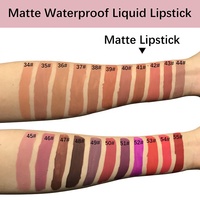 Brillant à lèvres mat et résistant à l'eau, brillant à lèvres de qualité supérieure, vegan, 55 couleurs, vente en gros, ml
