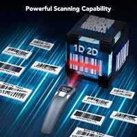 Lector de Códigos de Barras Inalámbrico Portátil Mini USB de Alta Calidad Eyoyo, Escáner de Códigos de Barras Bluetooth 2D para Libros, Bibliotecas e Inventario