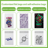 Cpe givré poche plate sac auto-adhésif sac d'emballage en plastique sac de téléphone portable