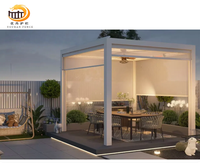 QI ZHONG Luxus Modern Outdoor Aluminium Wasserdicht Lamellen dach Garten Pergola-Umwelt freundliche pulver beschichtete anpassbare Farbe