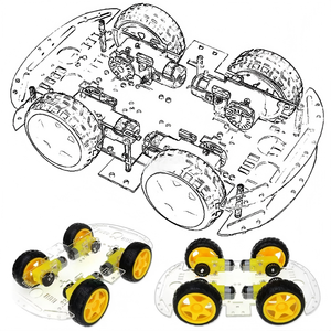 Kit Robot 4x4 DIY avec Télécommande Bluetooth, Mesure de Vitesse par Plaque Codée, Suivi et Évitement d'Obstacles pour Robotique Unor3 - Product Image 4