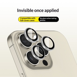Anneau de <span class=keywords><strong>protection</strong></span> d'objectif pour appareil photo 17/16 Plus/15 Pro Max, film anti-traces de doigts haute définition, accessoires pour téléphone portable - Product Image 3